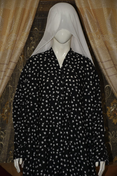 Front open lightweight georgette abaya