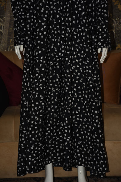 Front open lightweight georgette abaya