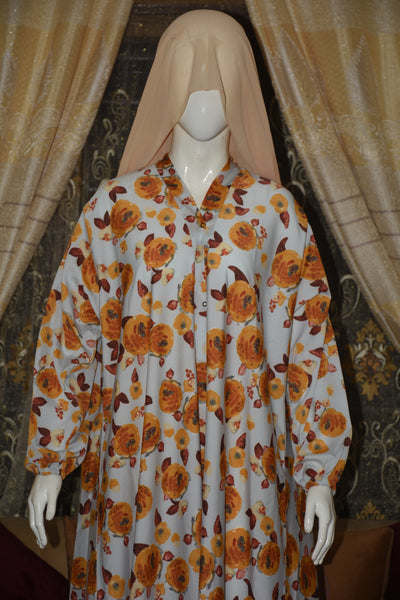 Front open light weight georgette abaya