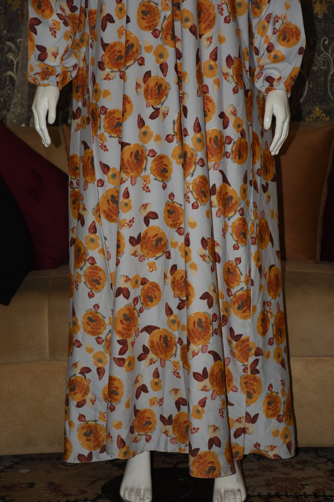 Front open light weight georgette abaya