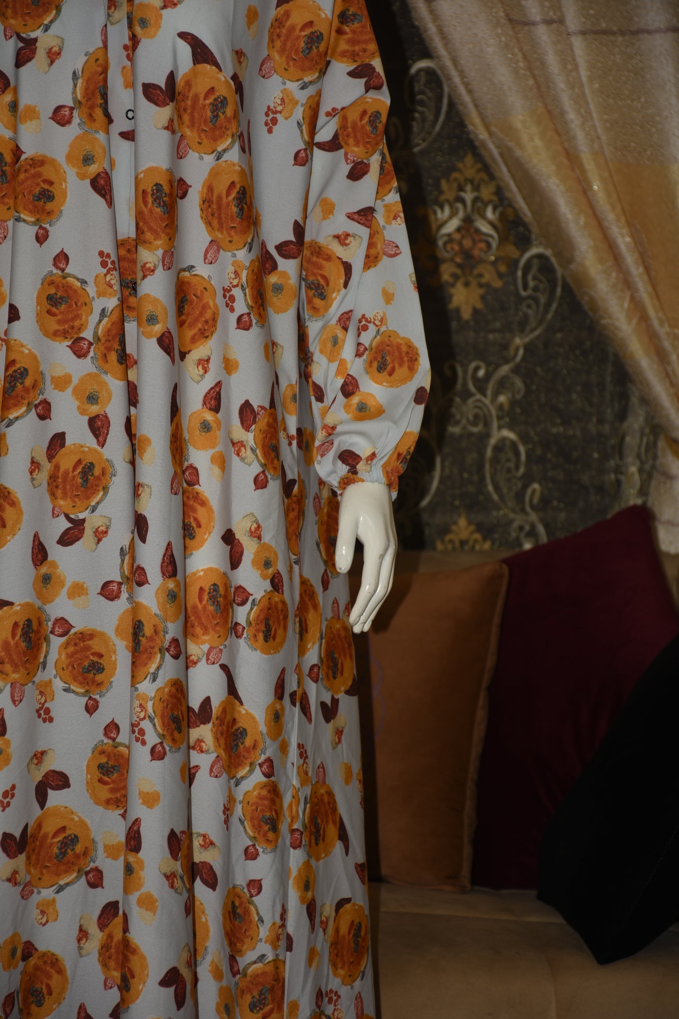 Front open light weight georgette abaya