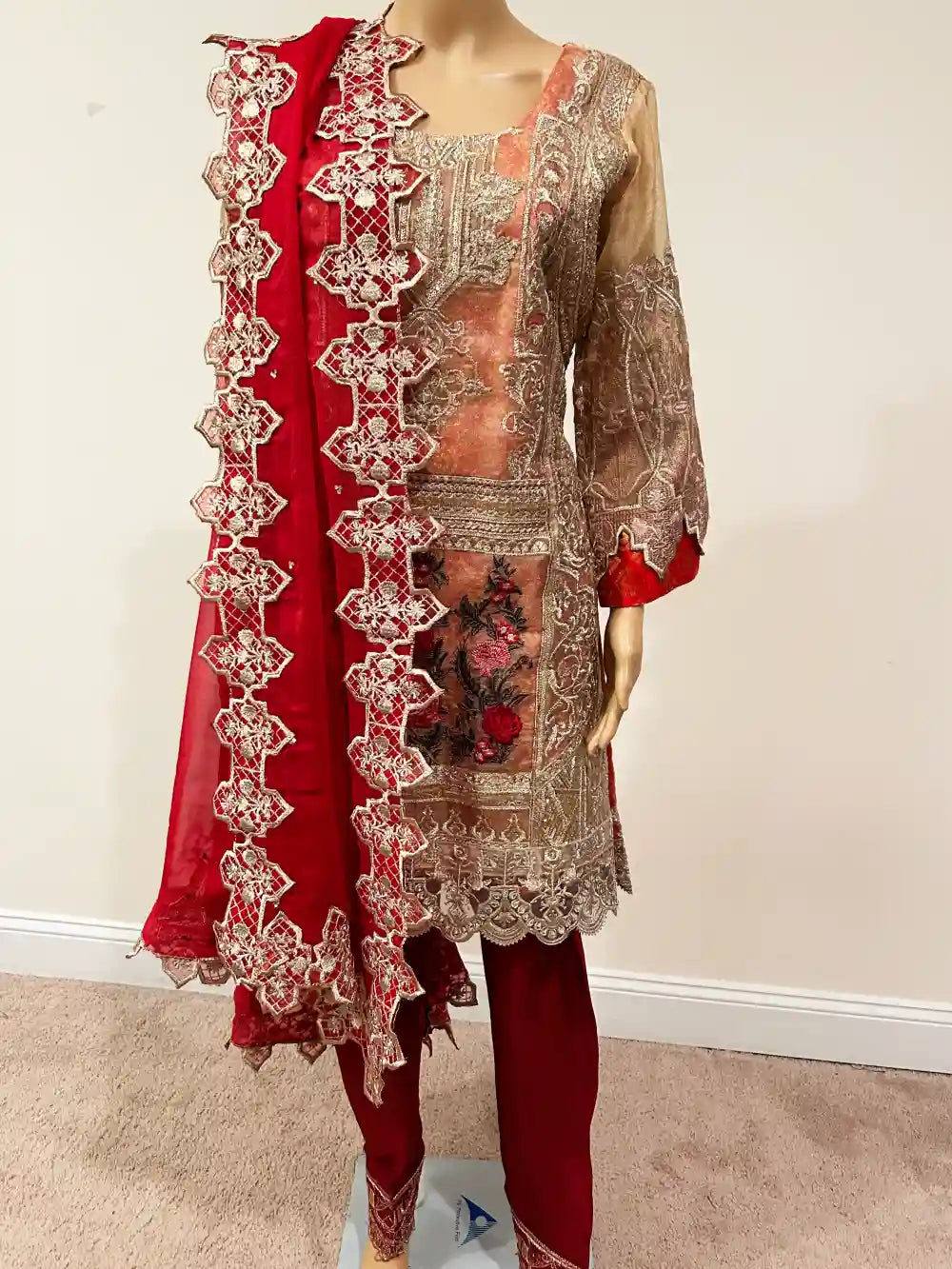 Celestial Charm 3 pcs women's Pakistani wedding wear