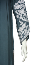 3 pc Embroidered Arabic linen dress