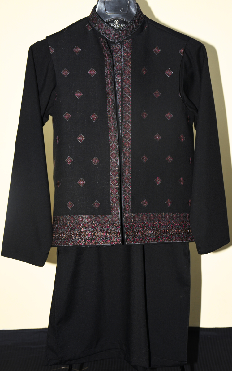 Wash and Wear Qameez with waistcoat and Trouser