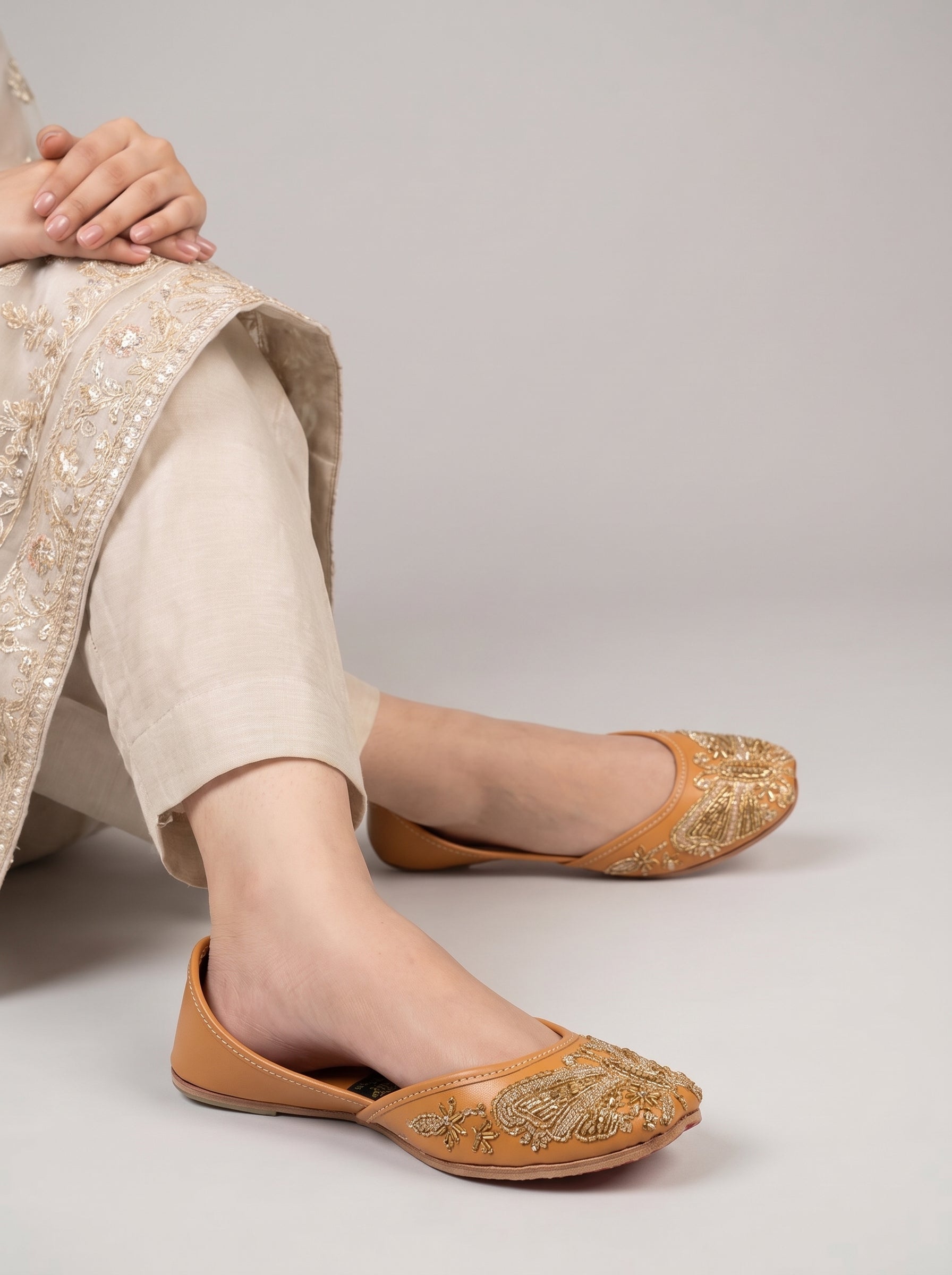 Leather Embroidered Khussa