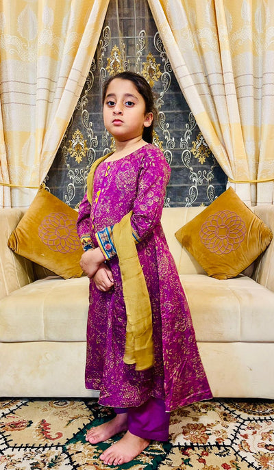3 pcs lawn dress for girls