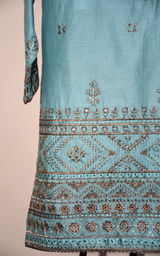 3 pcs lawn dress with embroidery and Sitara work