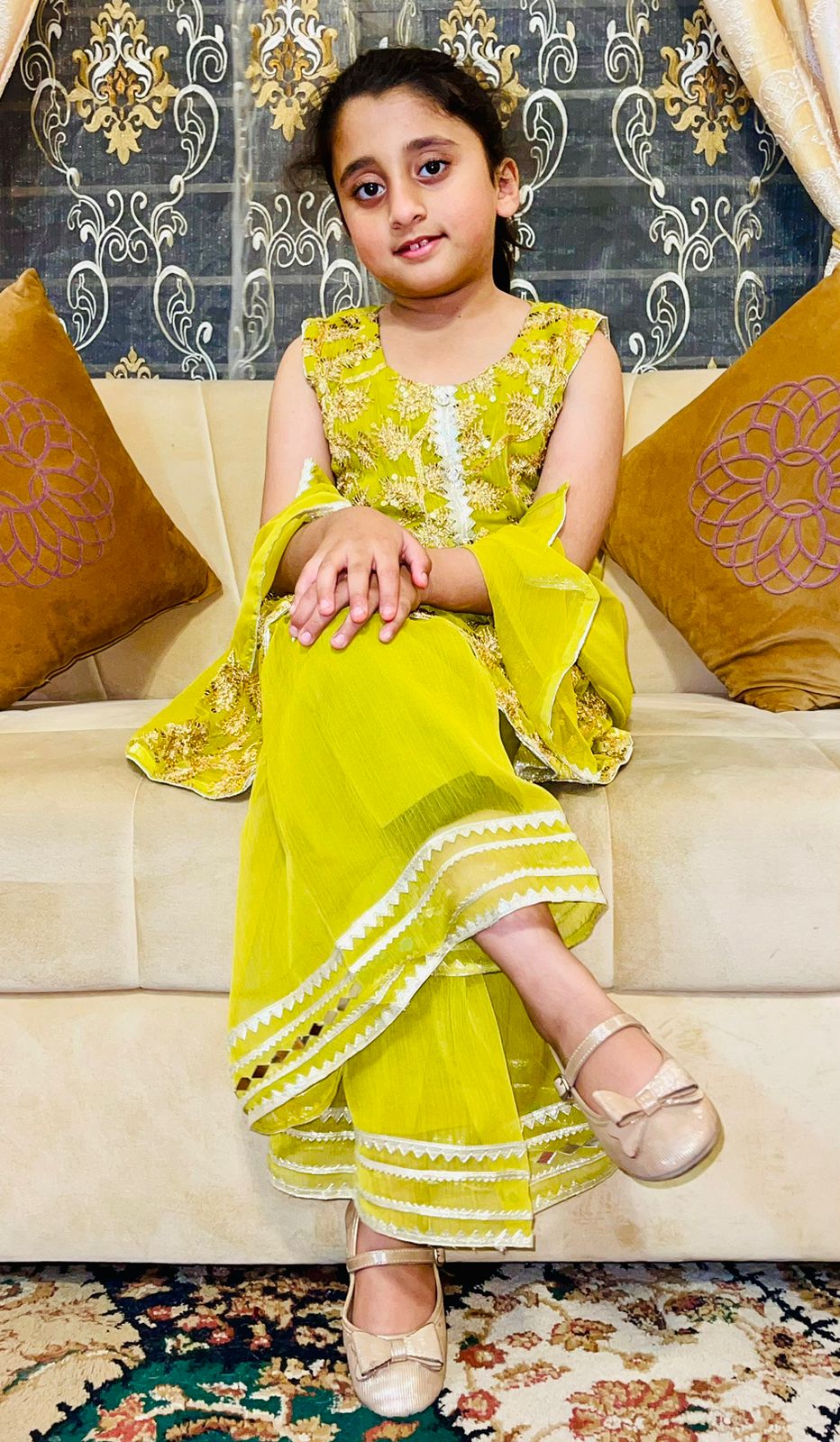 3pc chifon Gharara dress