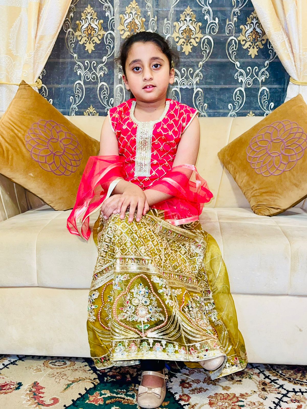 3pc chiffon Lehnga