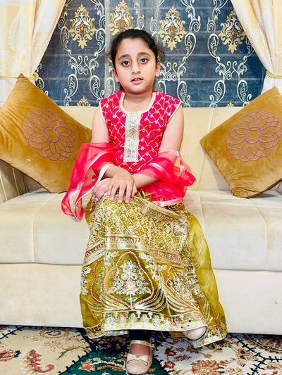 3pc chiffon Lehnga