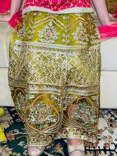 3pc chiffon Lehnga