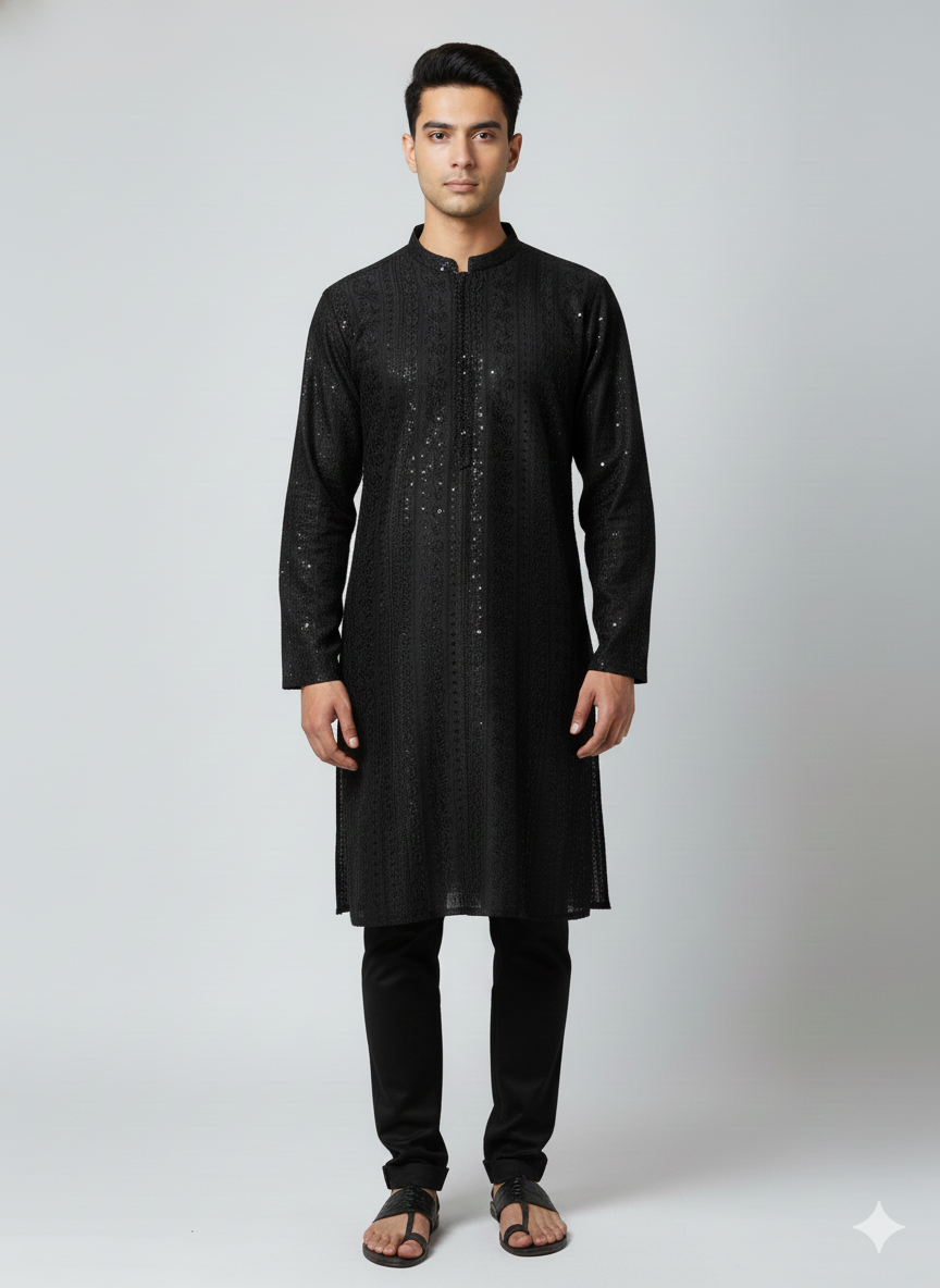 2 pc fancy katan silk kurta trouser