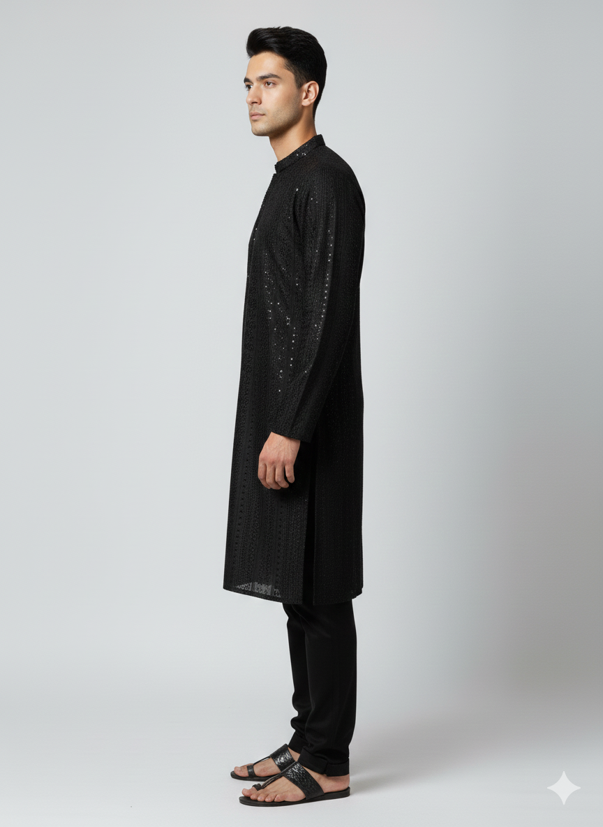 2 pc fancy katan silk kurta trouser