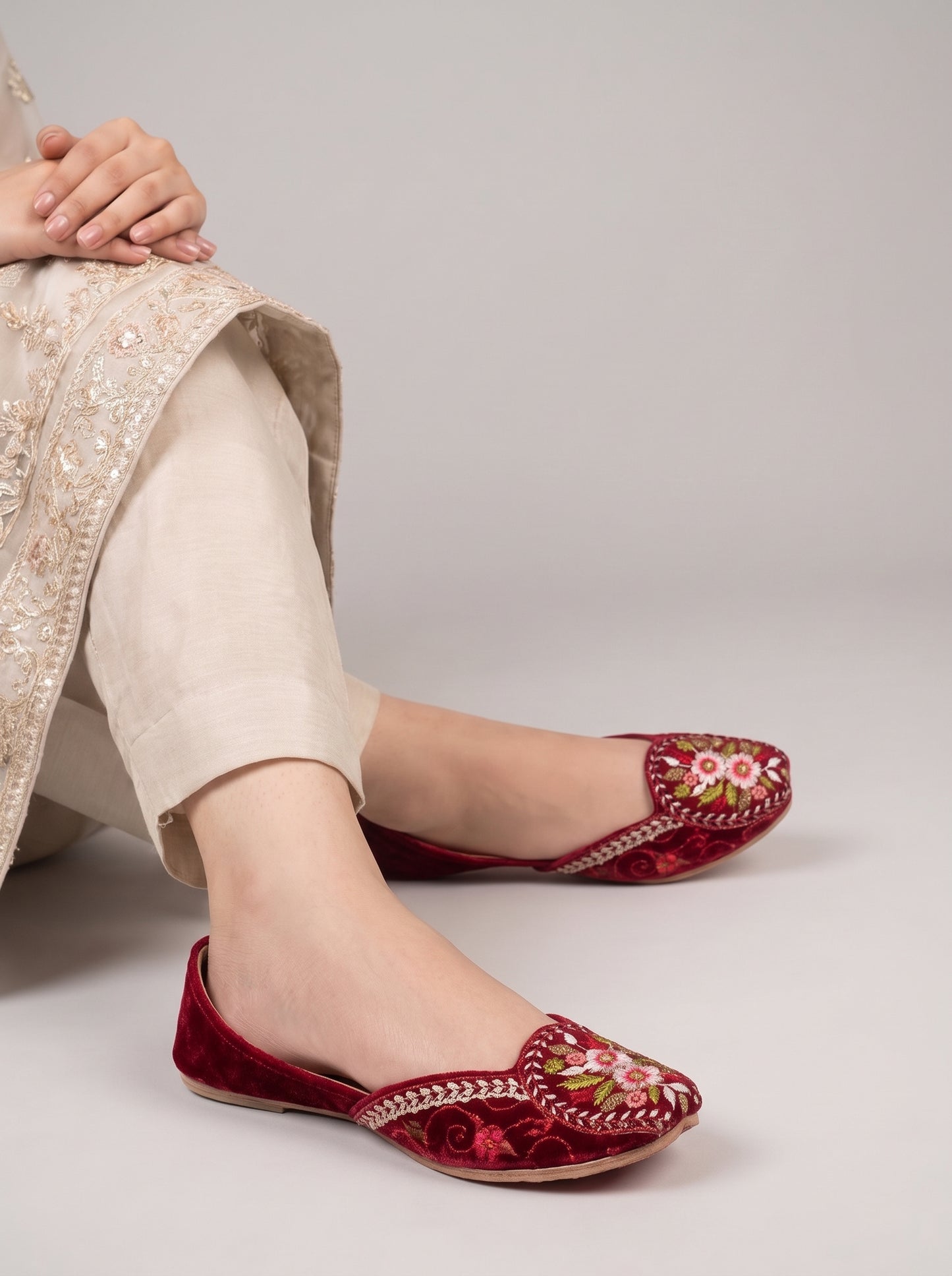 Leather Embroidered Khussa