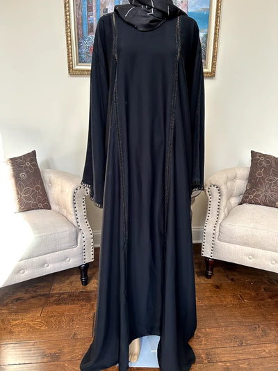 Plain Abaya with laces