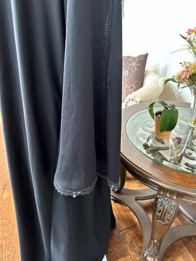 Plain Abaya with laces