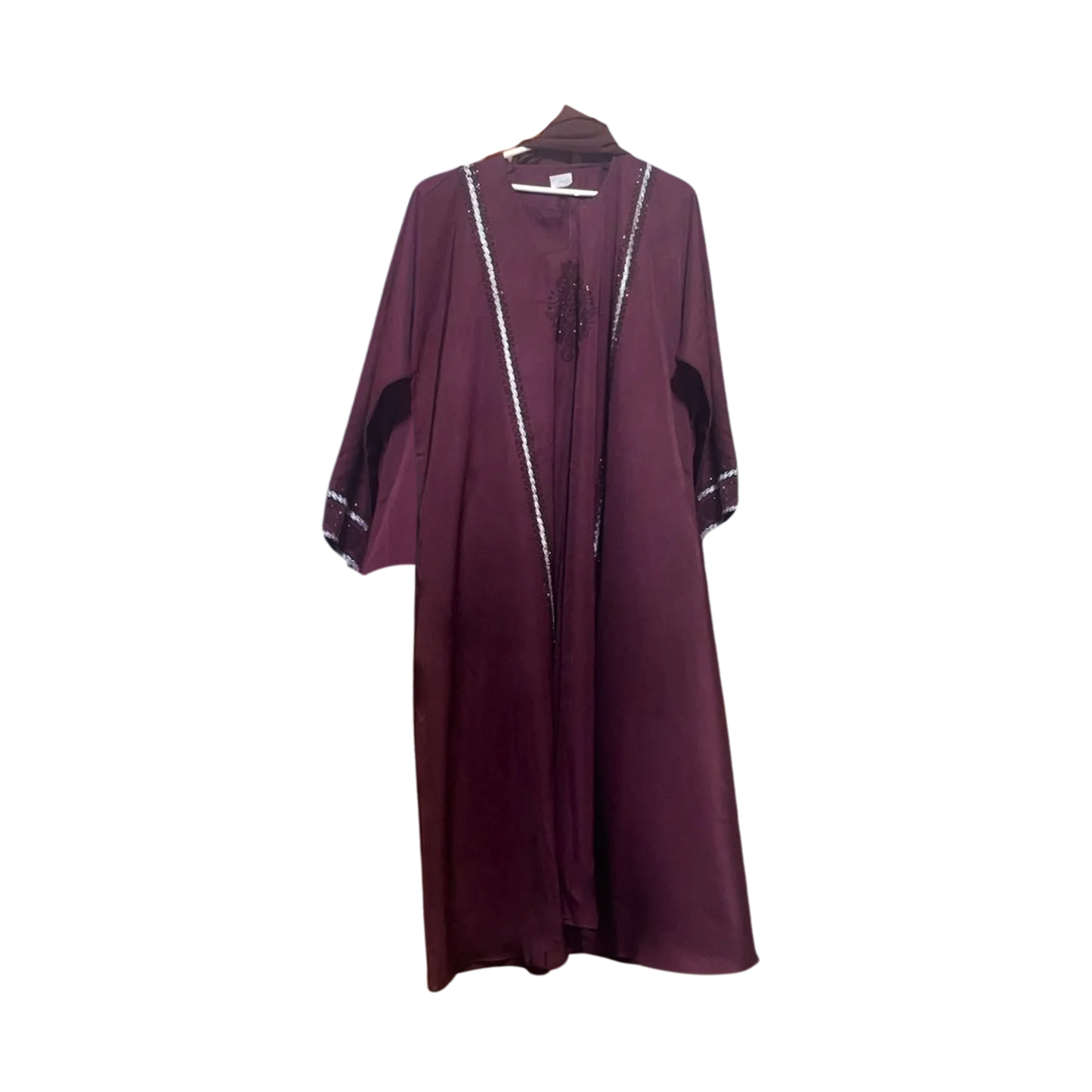 Plain Abaya with bail work