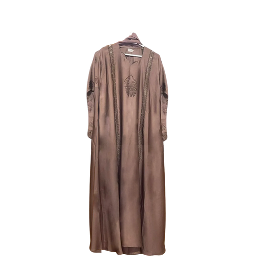 Plain Abaya with Stone work