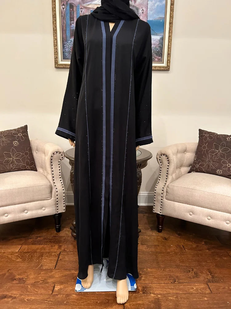 Plain Abaya with Scarf