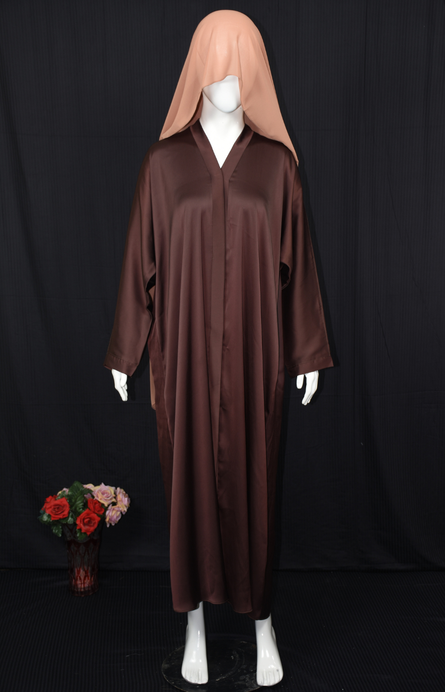Elegant abaya on Nida fabric with Scarf