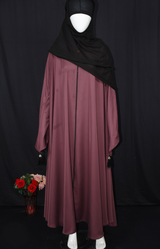 Elegant abaya on Nida fabric with Hajib cap stitched with Scarf