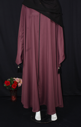 Elegant abaya on Nida fabric with Hajib cap stitched with Scarf