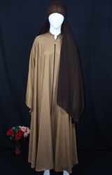 Elegant abaya on Nida fabric with Hajib cap stitched with Scarf