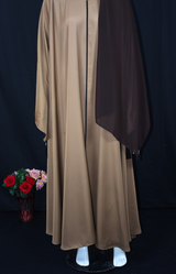 Elegant abaya on Nida fabric with Hajib cap stitched with Scarf