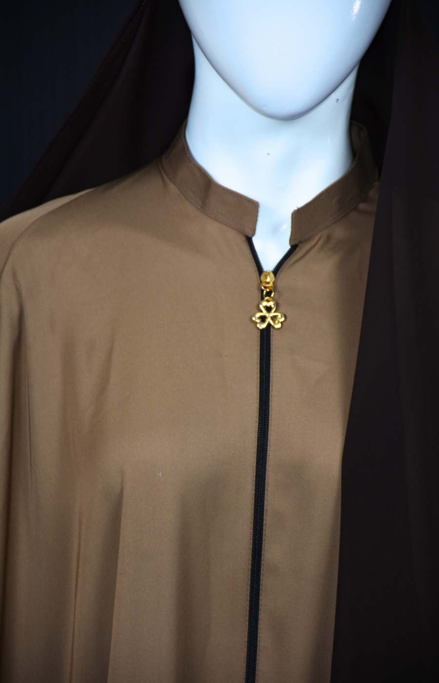 Elegant abaya on Nida fabric with Hajib cap stitched with Scarf