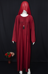 Elegant abaya on Nida fabric with Scarf