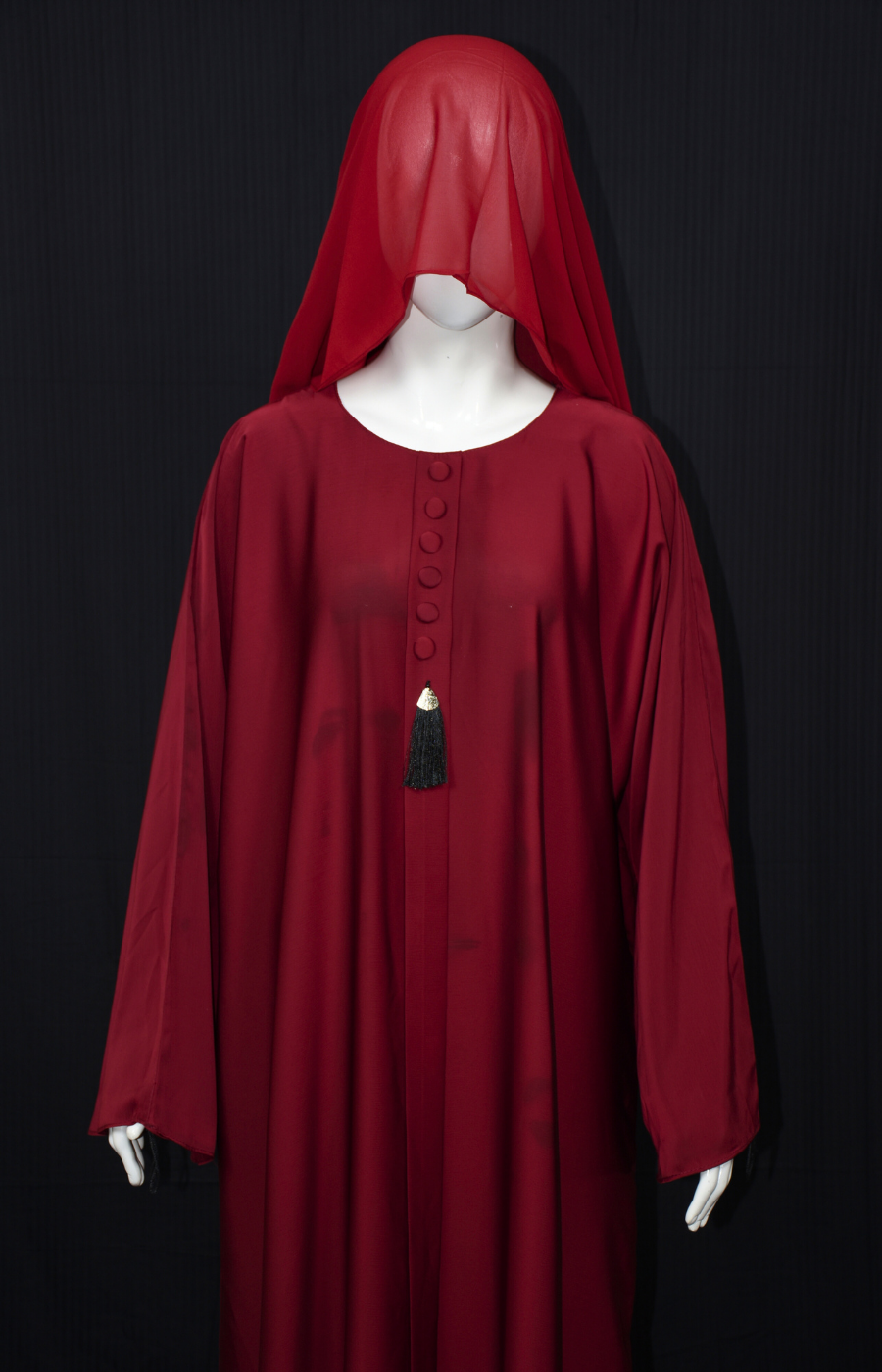 Elegant abaya on Nida fabric with Scarf