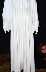 Elegant and stylish front open Abaya with stone work