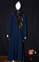Front open Abaya with stone work