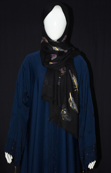 Front open Abaya with stone work