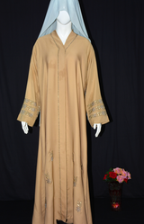 Front open Abaya with stone work