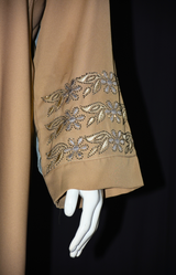 Front open Abaya with stone work