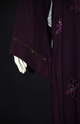 Front open Abaya with stone work