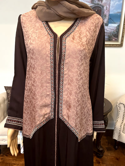 Front Open Abaya with Scarf