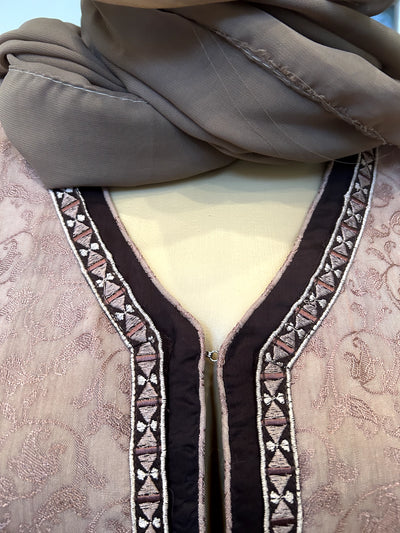 Front Open Abaya with Scarf