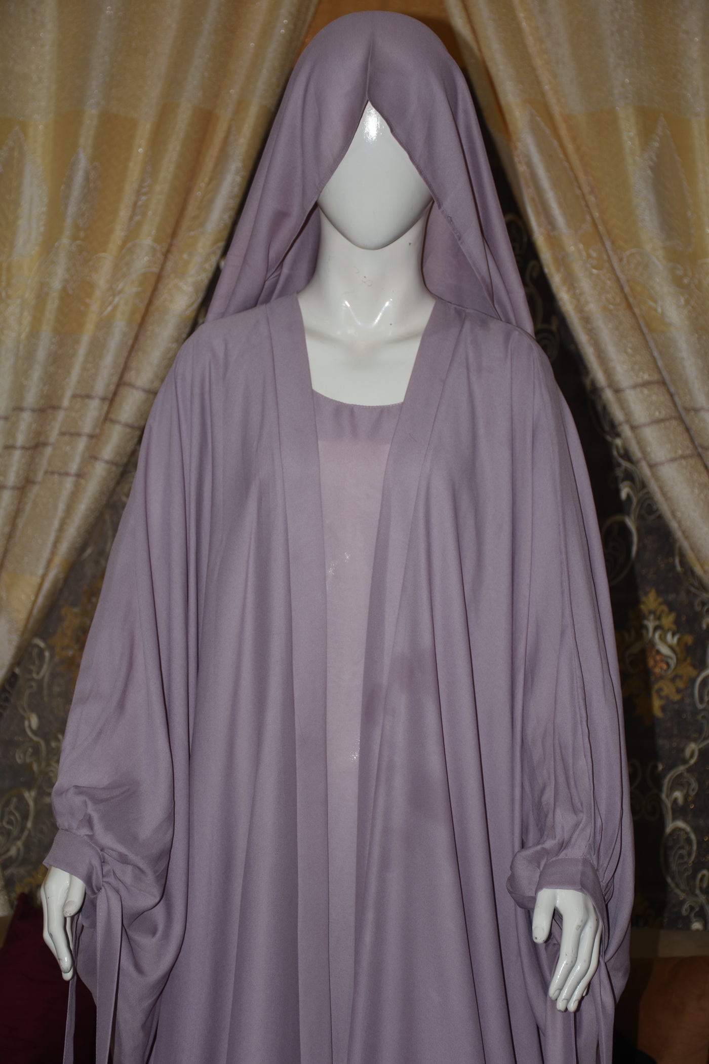 Chiffon butterfly Abaya with separate upper and inner