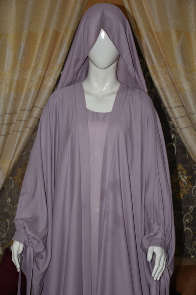 Chiffon butterfly Abaya with separate upper and inner