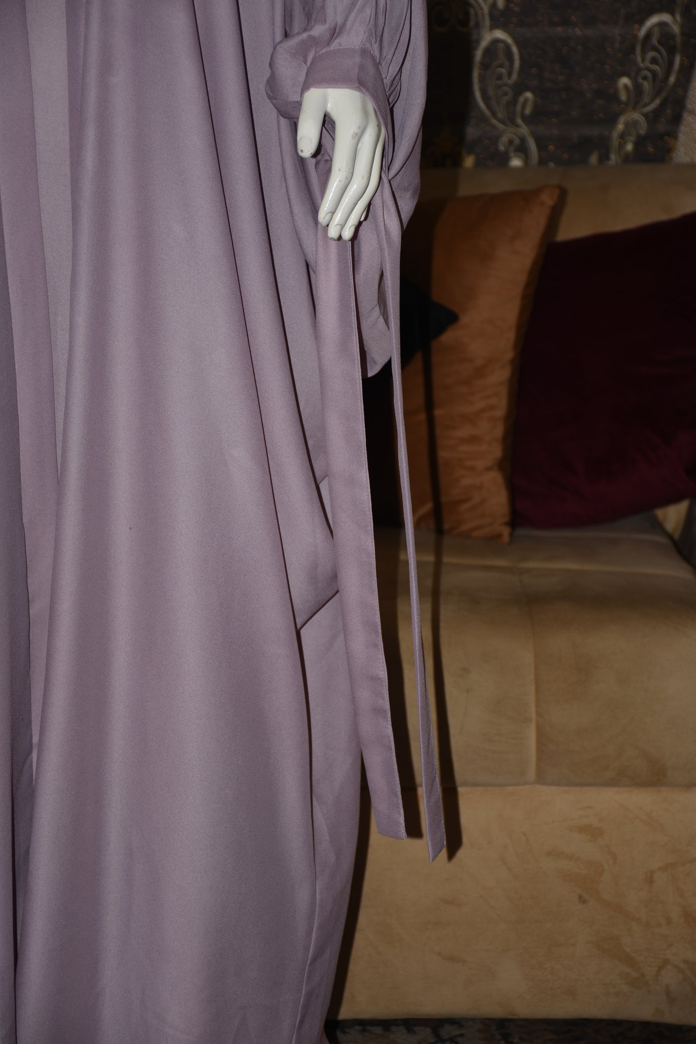 Chiffon butterfly Abaya with separate upper and inner