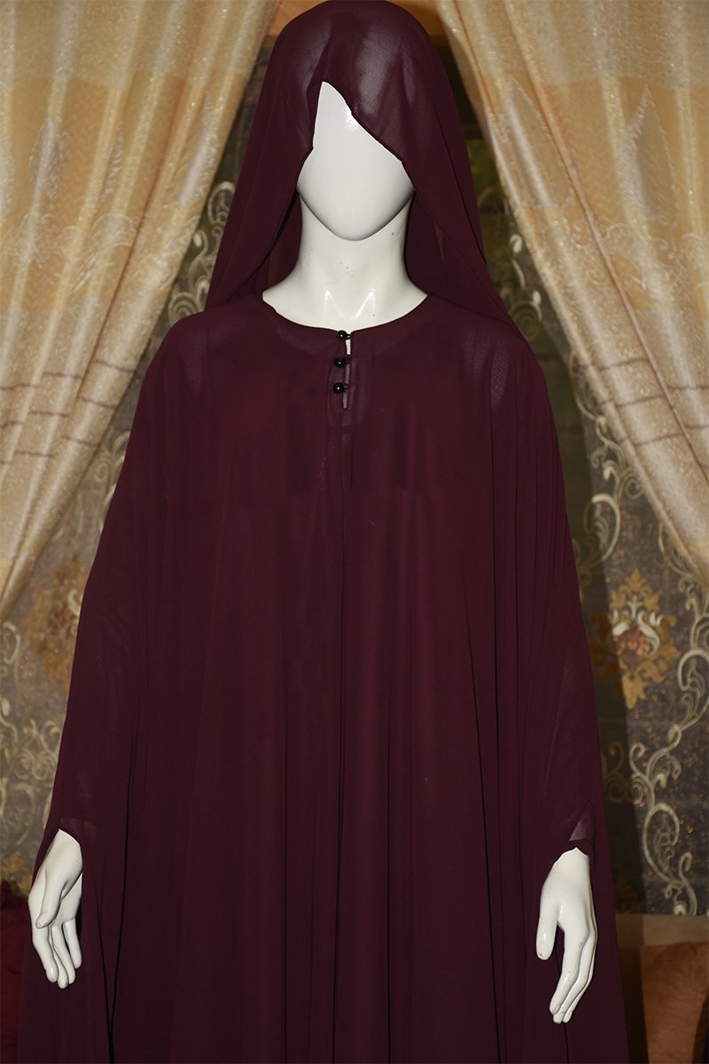 Chiffon butterfly Abaya with a separate upper and inner layer