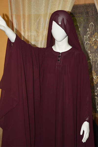 Chiffon butterfly Abaya with a separate upper and inner layer