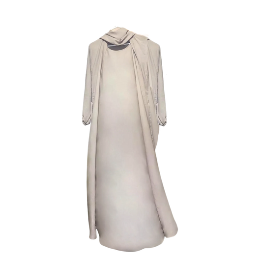 Plain Gown Abaya with Scarf