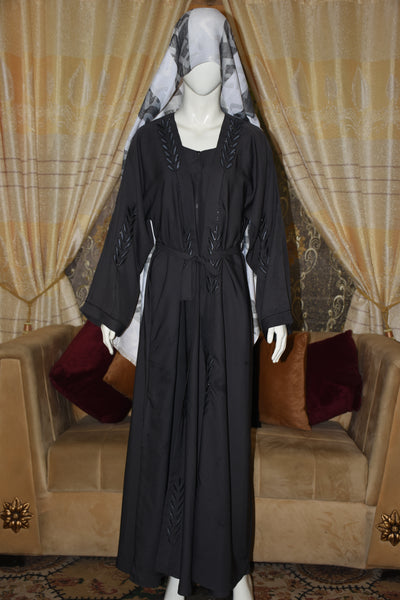 Plain Gown Abaya with Stone work and Embroidery