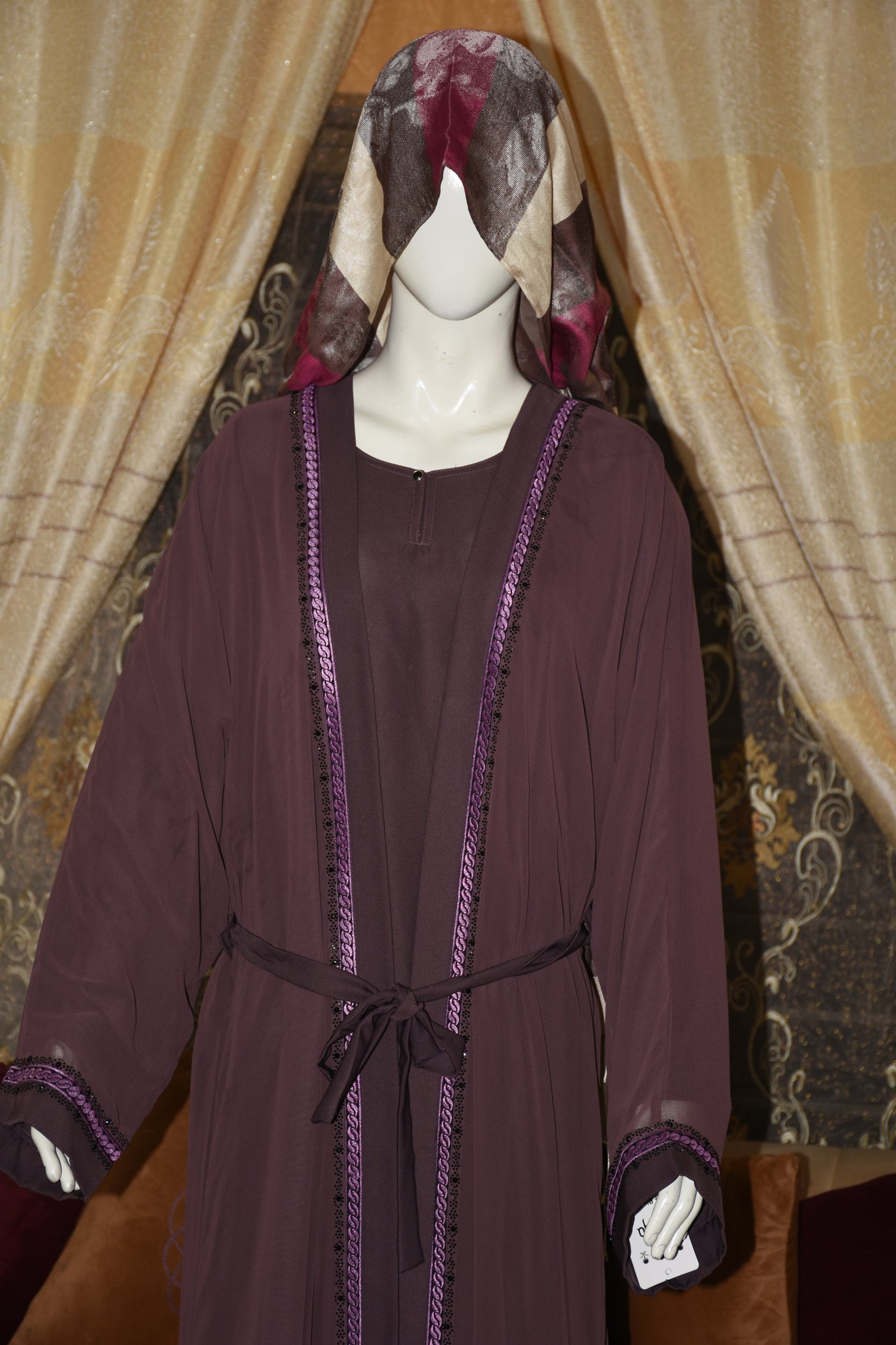 High-quality Nida fabric inner shirt with separate chiffon gown