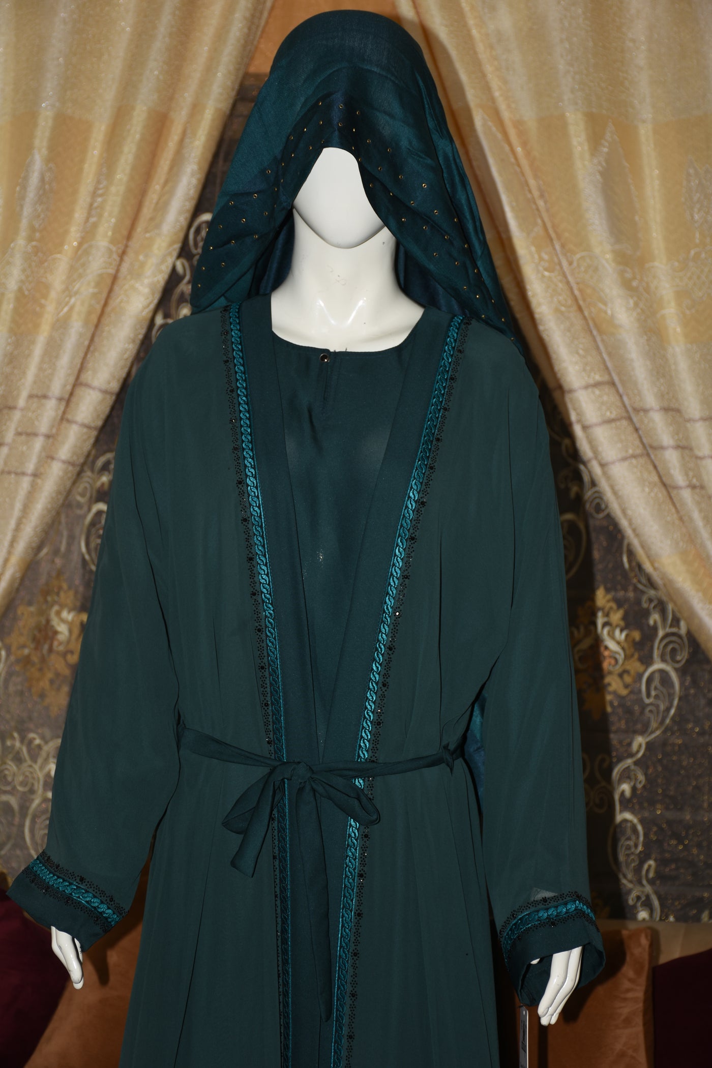 High-quality Nida fabric inner shirt with separate chiffon gown