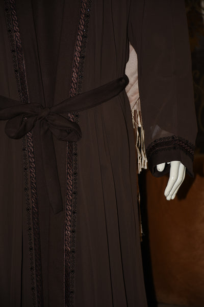 High-quality Nida fabric inner shirt with separate chiffon gown