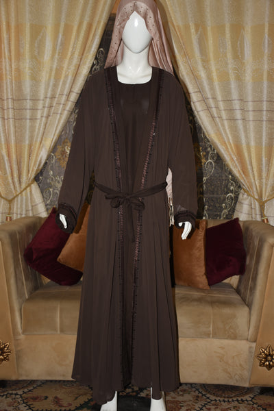 High-quality Nida fabric inner shirt with separate chiffon gown